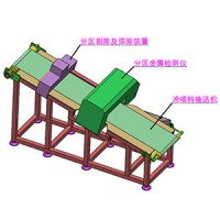 富森自動(dòng)化 冷喂料輸送機(jī)金屬分區(qū)檢測及不停機(jī)異物分區(qū)自動(dòng)剔除輸送線